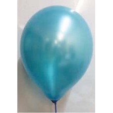12'' Local Round Atex Metallic Caribbean Blue Balloon